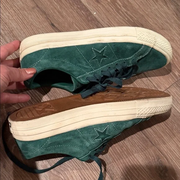 Converse One Star Pro Green Suede Men's Shoes - Picture 4 of 7